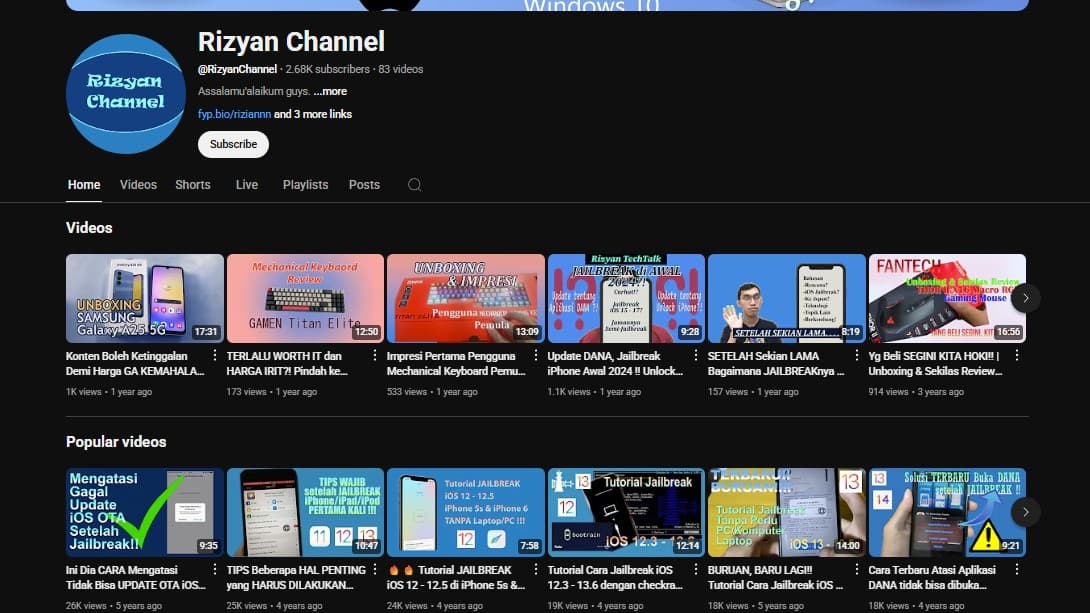 Cover for YouTube